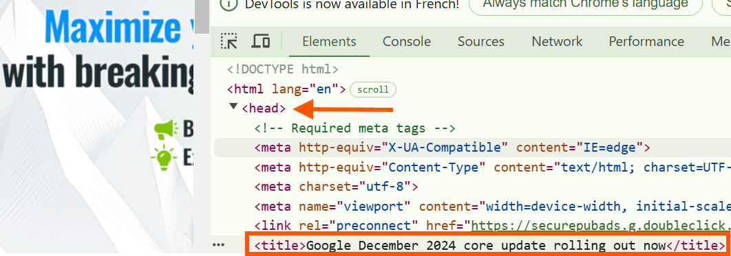 La balise title dans le code HTML