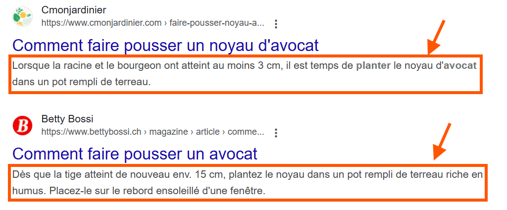 une méta description