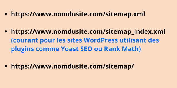 trouver le sitemap a travers les url