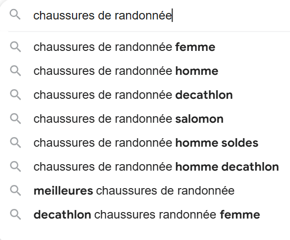 Google suggest